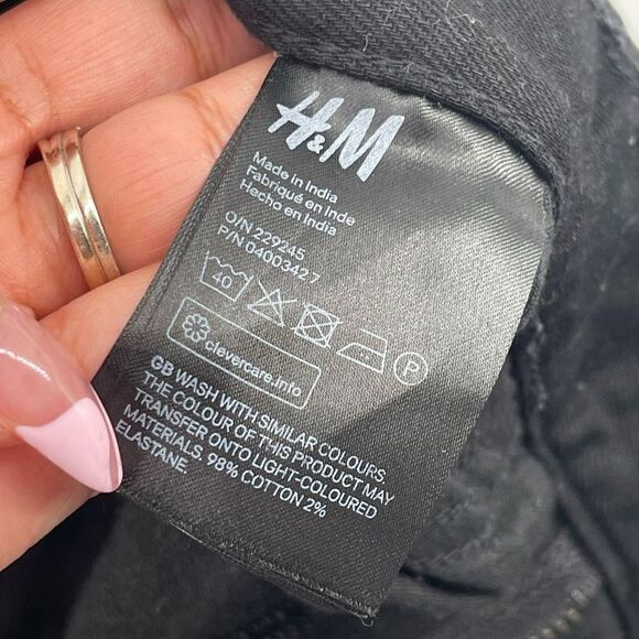 &Denim H&M Men’s Black Slim Fit Stretch Skinny Denim Jeans Size 30 - Picture 10 of 11